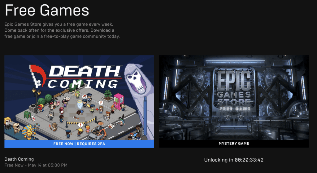 epic games store mystery game