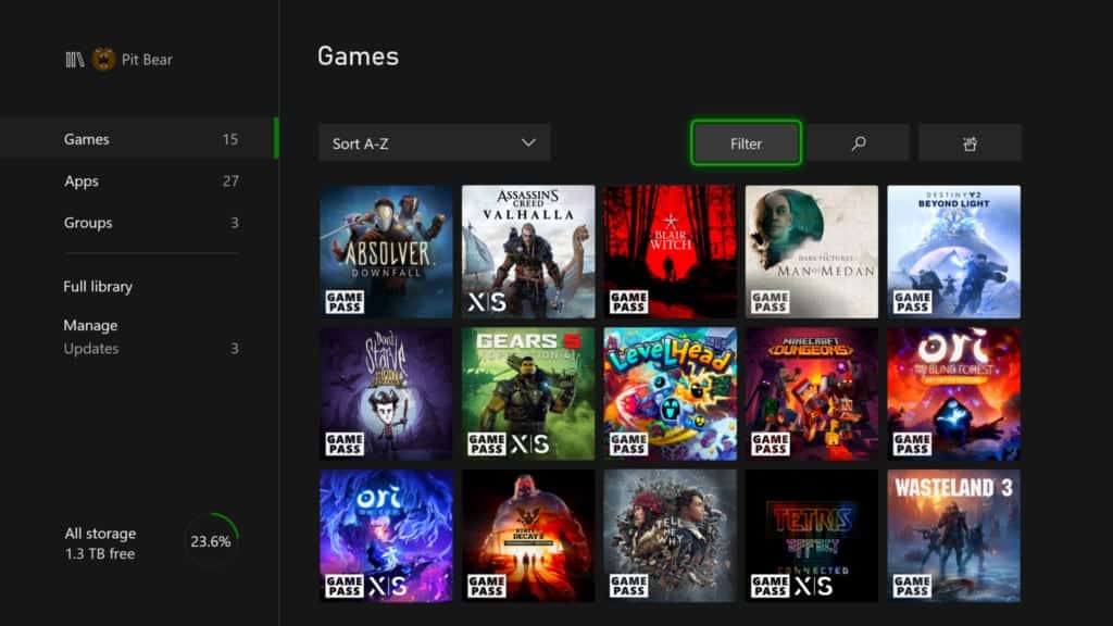 xbox my games and apps
