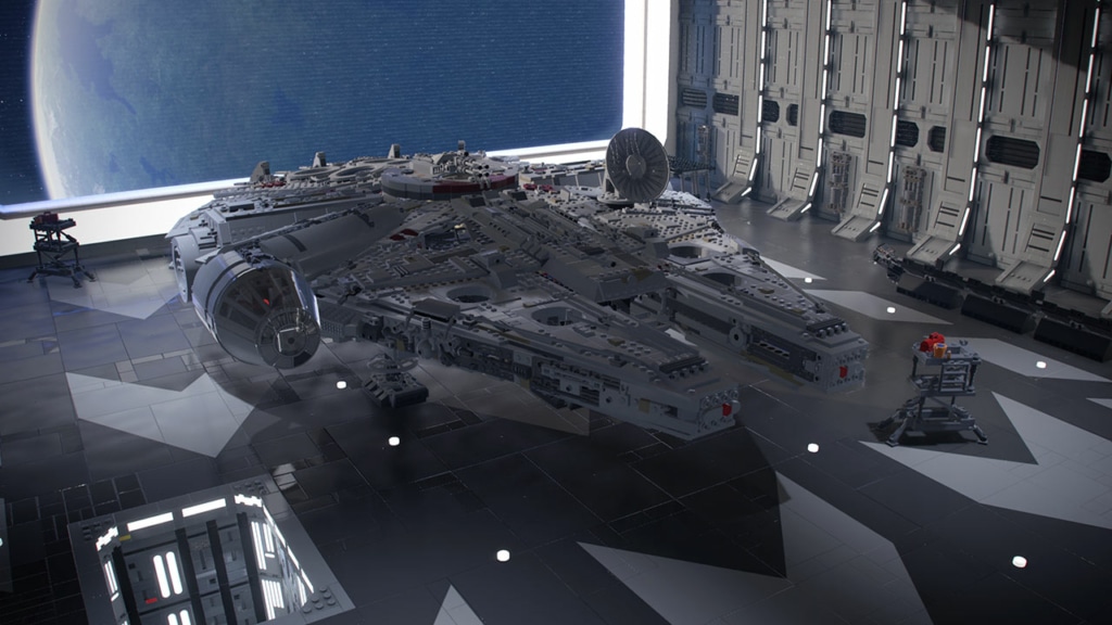 lego star wars the skywalker saga falcon landing